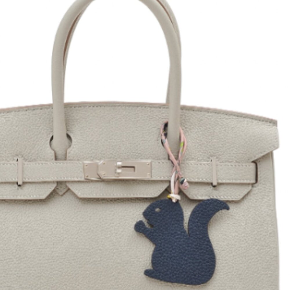 Hermes Petit H Squirrel Charm brown